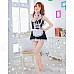 Maid Role Women's Play Costumes - Black + White (Free Size)