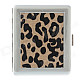 Fashionable Leopard Pattern Stainless Steel Cigarette Case - Golden + Black + Silver (Holds 18 PCS)