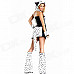 Dear Lover Divine Dalmatian Style Women's Costume - Black + White (Size-L)