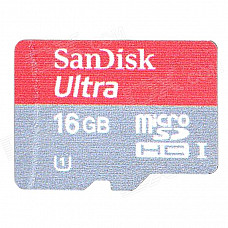 SanDisk TF CLASS10 16GB Ultra Micro SDHC Card w/ Card Reader - Red + Grey