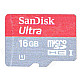 SanDisk TF CLASS10 16GB Ultra Micro SDHC Card w/ Card Reader - Red + Grey