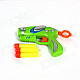 Manual Launch Outdoor Indoor Sponge Ball Gun Toy for Kids w/ 3-Sponge Cartridges -Multicolored:Green