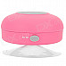 Waterproof Bluetooth V3.0+EDR Speaker w/ Silicone Suction Cup for Iphone + More - Deep Pink + Grey