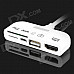 5-in-1 Micro USB MHL to HDMI Cable w/ OTG Camera Connection Kit / 11-pin Micro USB Adapter - White