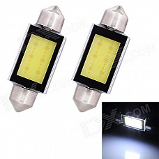 Festoon 39mm 6W 420lm 6-COB LED White Light Car Auto Reading Lamp Dome Bulb - (12V / 2 PCS)