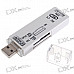 USB 2.0 SDHC SIM/SD/M2/MMC/MS/3G Card Reader (Supports 3G SIM Cards)