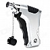 1300'C Windproof Butane Gas Jet Lighter - Silver + Black