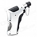 1300'C Windproof Butane Gas Jet Lighter - Silver + Black