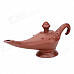 Novel Fun Magic Lamp Shaped Zinc Alloy Butane Gas Lighter - Brown