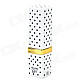 Stylish Fun Lipstick Style Polka Dot Pattern Butane Gas Lighter - White + Black + Golden