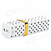 Stylish Fun Lipstick Style Polka Dot Pattern Butane Gas Lighter - White + Black + Golden