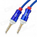 JD 014 3.5mm Male to Male Car Audio Connection AUX Spring Cable - Blue