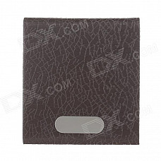 Stylish PU Leather + Aluminum Alloy Portable Cigarette Case / Card Holder - Brown (Holds 14 PCS)