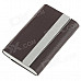 High Grade Lichee Pattern Portable Cigarette Case / Card Holder - Brown (Holds 7 PCS)