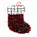 Christmas Socks Style Christmas Madder Wall Decoration - Black + White + Red