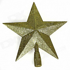 Star Style Christmas Top Tree Decorative Pendant - Golden