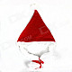 Braids Christmas Hat - White + Red