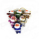 Christmas Santa Claus Decoration for Christmas Tree - Yellow + Red + Green + Blue + Silver + Purple