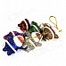 Christmas Santa Claus Decoration for Christmas Tree - Yellow + Red + Green + Blue + Silver + Purple