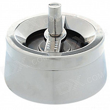 Stylish Creative Zinc Alloy Press Rotary Ashtray - Silver