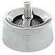 Stylish Creative Zinc Alloy Press Rotary Ashtray - Silver