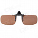 Day & Night 2-in-1 Anti-Glare Clip-On Sunglasses for Myopia Glasses - Tan + Black