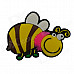 4.5 x 4cm Bee Cute Cartoon Magnets Rubber Stickers