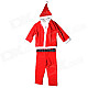 Children Boy Plays Santa Claus Suit - Red + White