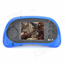 2.5" Screen 168 Built-in Games Game Console Machine - Black + Blue (3 x AAA)