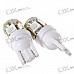 T10 0.75W 12V Red Light 5-LED Car Turning Signal Light Bulb - White (2-Pack)