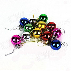 Light Bulb Decoration for Christmas Tree - Red + Silver + Golden + Blue + Green + Purple (12 PCS)