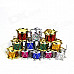 Christmas Decoration for Christmas tree - Red + Yellow + Green + Blue + Purple + Silver (12 PCS)