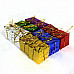 Decoration Gift Pendants for Christmas Tree - Yellow + Green + Purple + Blue + Red + Silver (12 PCS)