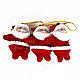 Christmas Santa Claus Jr Decoration for Christmas Tree - Red (3 PCS)