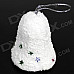 Snow Bell Christmas Decoration for Christmas Tree - White + Red + Blue + Silver + Yellow (6 PCS)