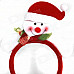 Christmas Smiling Snowman Headdress Scarf - Red