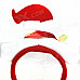 Christmas Smiling Snowman Headdress Scarf - Red