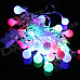 3W Christmas Flash 28-LED RGB Light Lamp String - Green + Red + Blue (110V)