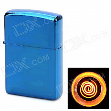 Rectangle Shaped Windproof USB Rechargeable Lighter - Deep Blue