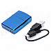 Rectangle Shaped Windproof USB Rechargeable Lighter - Deep Blue