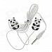 Cute Panda Style In-Ear Earphones - Black + White (3.5 mm Plug / 120cm-Cable)