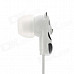 Cute Panda Style In-Ear Earphones - Black + White (3.5 mm Plug / 120cm-Cable)