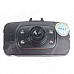 HD720 Mini HD 2.4" TFT 5.0 MP CMOS 4X 120 Degree 1080p Car DVR w/ AV-OUT - Black + Red + Grey