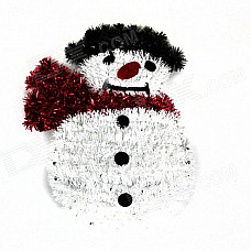 Christmas Snowman Madder Wall Decoration - White