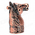 HB303 Horse Head Shaped Butane Lighter w/ Sound - Brass