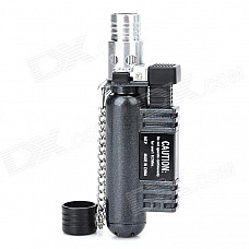 AOMAI AM-136 Refillable Gas Butane Jet Lighter - Black + Silver