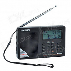 TECSUN PL-606 2" LCD Full-Band FM / MW / SW / LW Stereo DSP Radio Receiver - Black (2 x R6)