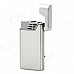 Cool Crystal Inlaid Shark Relievo Windproof Jet Lighter w/ LED - Silver (1 x AG3)