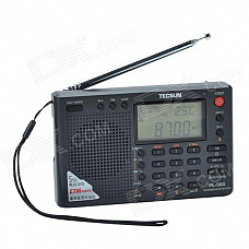 TECSUN PL-380 2.2" LCD AM / FM Stereo World Band DSP Receiver w/ 550-Channel Memory Function - Black