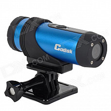 Codisk T90 Outdoor Sports Rechargeable 720P 3.0 MP CMOS Camera - Blue + Black